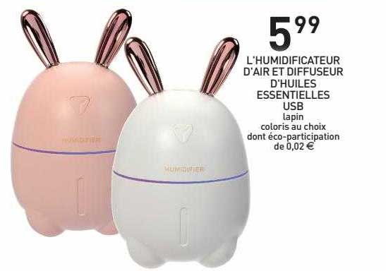 l'humidificateur d'air et diffuseur d'huile essentielles usb