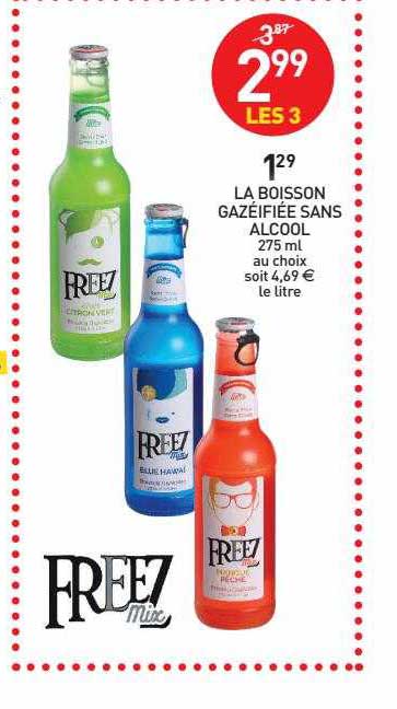 la boisson gazéifiée sans alcool