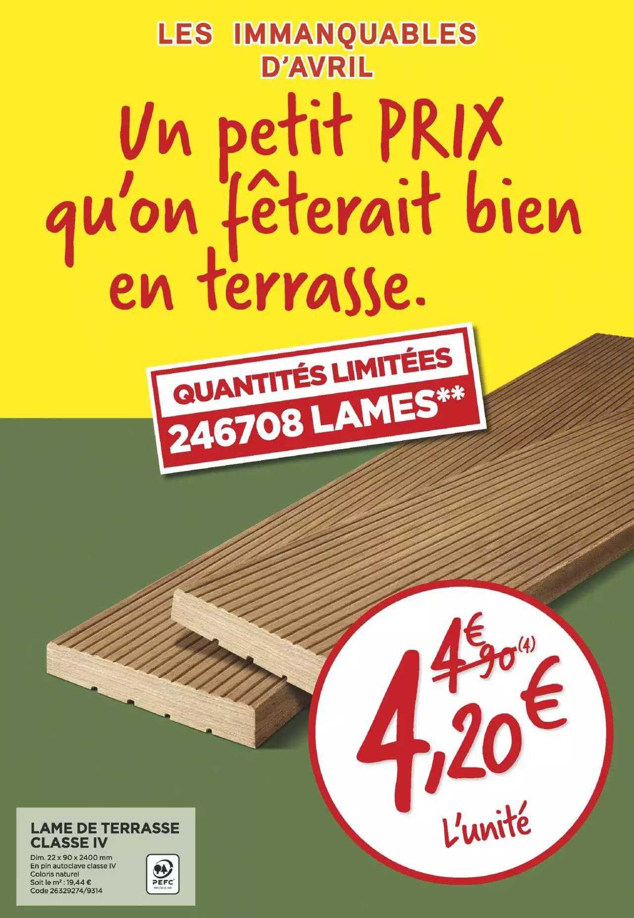 Lame De Terrasse Classe IV