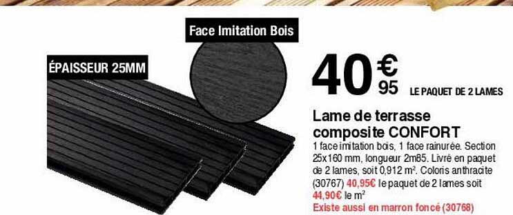 Lame De Terrasse Composite Confort