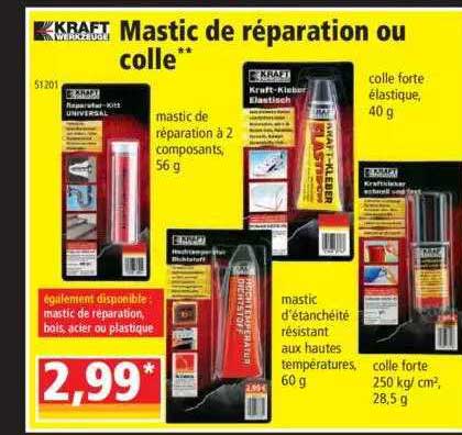 mastic de réparation ou colle kraft werkzeuge
