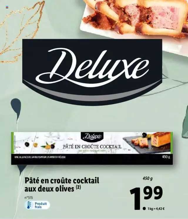 pâté en croûte cocktail aux deux olives deluxe