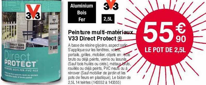 Peinture Multi-matériaux V33 Direct Protect V33