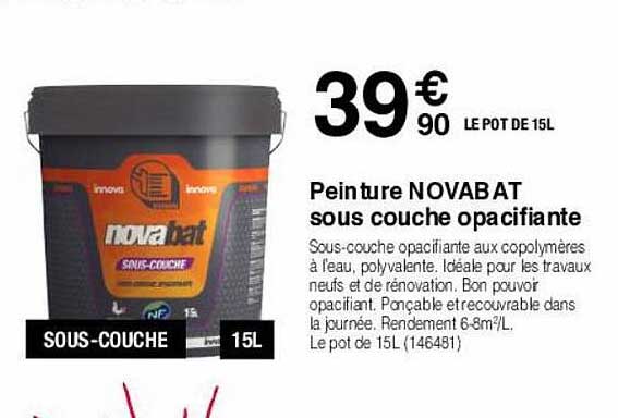 peinture novabat sous couche opacifiante