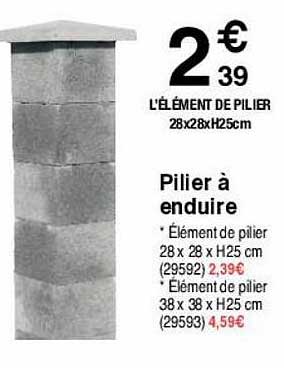pilier à enduire