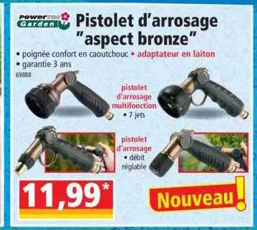 Pistolet D'arrosage "aspect Broze" Powertec Garden