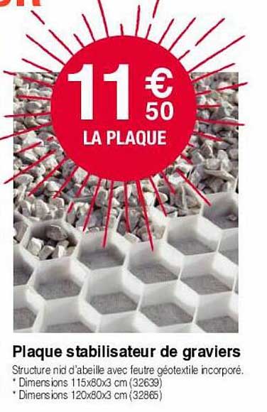 plaque stabilisateur de graviers