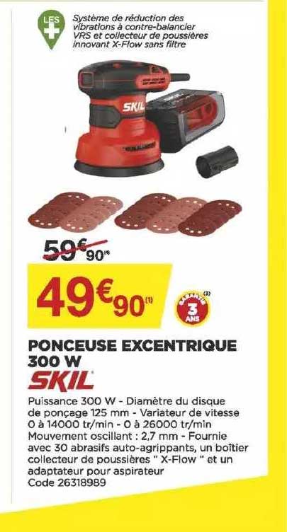 ponceuse excentrique 300 w skil