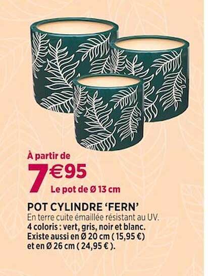 pot cylindre "fern"