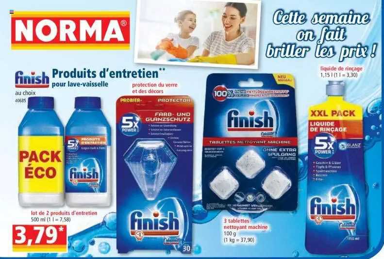 produits d'entretien finish