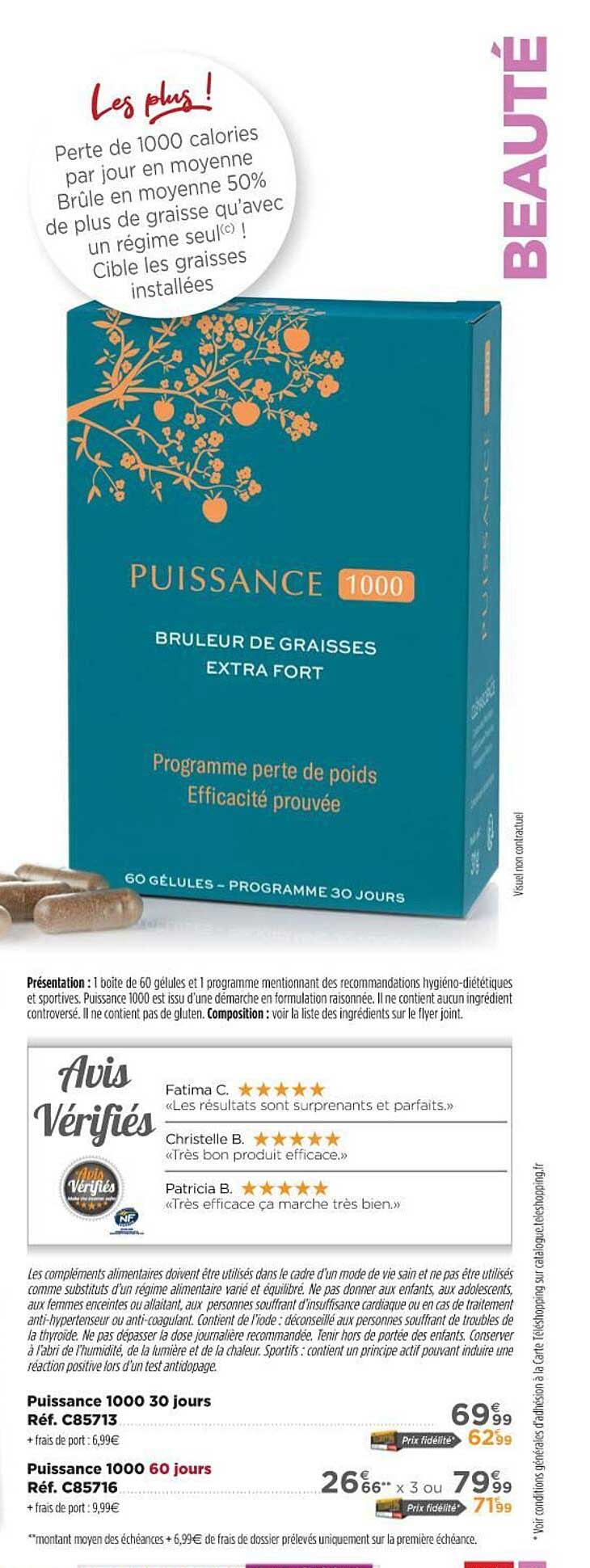 puissance 1000 30 jours