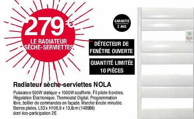 radiateur sèche-serviettes nola