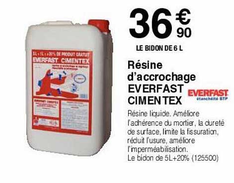 résine d'accrochage everfast cimentex