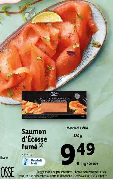 saumon d'écosse fumé deluxe