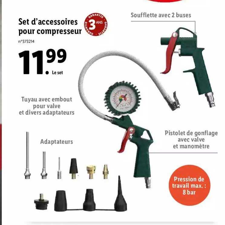 set d'accessoires pour compresseur