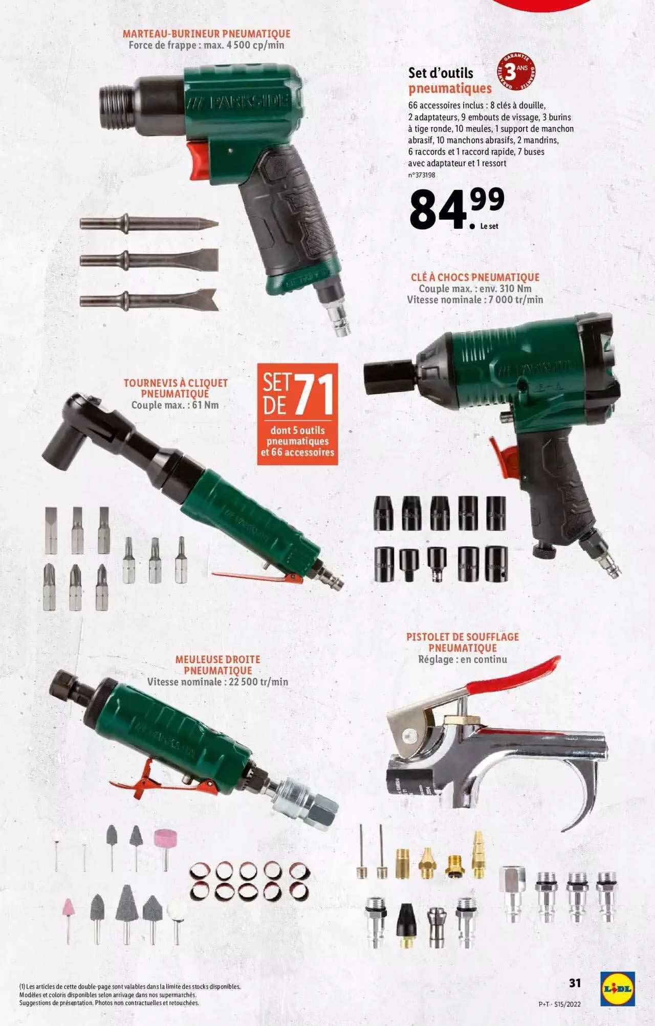 set d'outils parkside