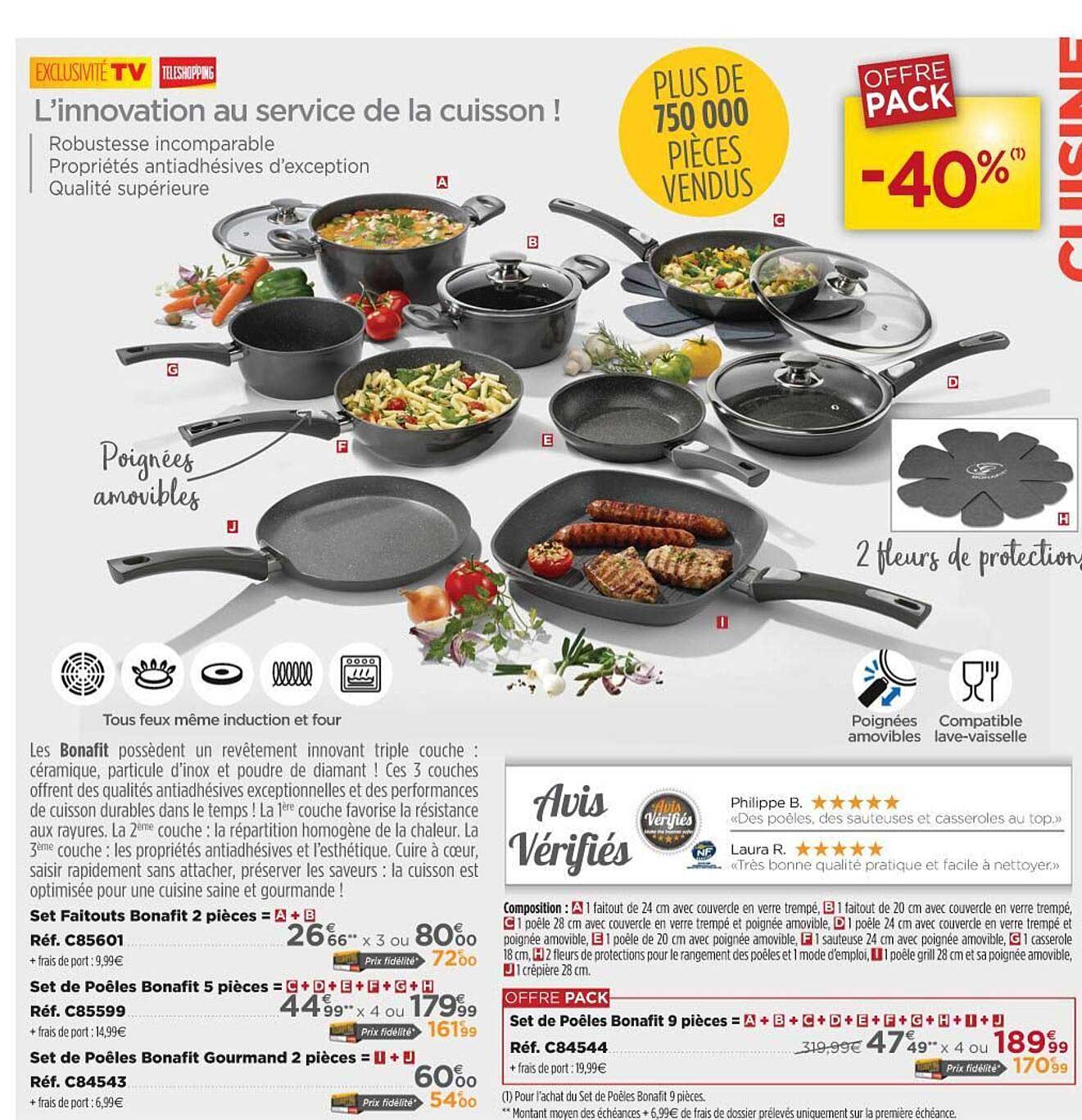 Set Faitouts Bonafit 2 Pièces