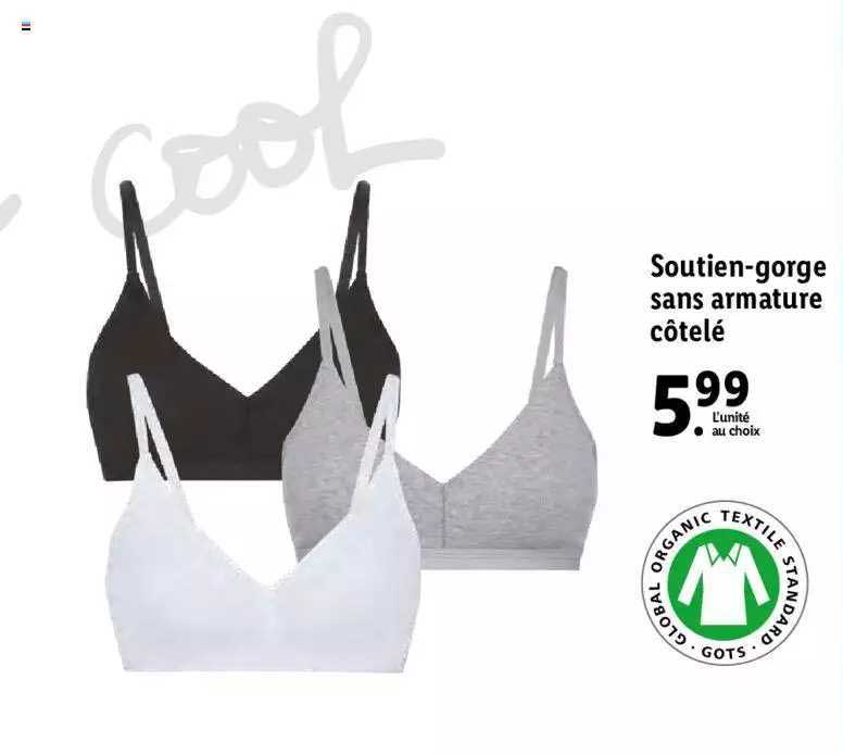 soutien-gorge sans armature côtelé