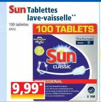 tablettes lave-vaisselle sun