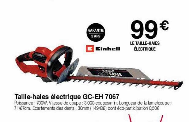 taille-haies électrique gc-eh 7067 einhell