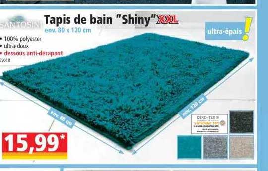 tapis de bain "shiny" xxl santosini