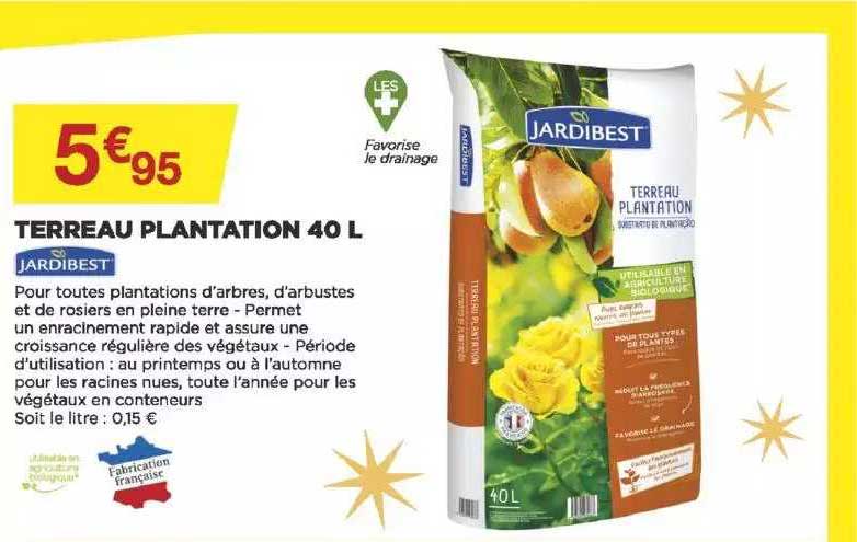 terreau plantation 40 l jardibest