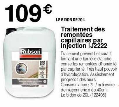 traitement des remontés capillaires par injection ij2222 rubson