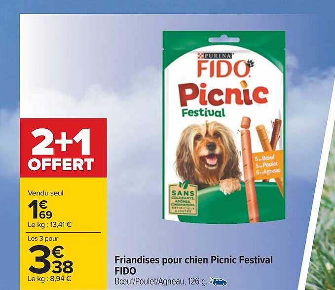 friandises pour chien picnic festival fido