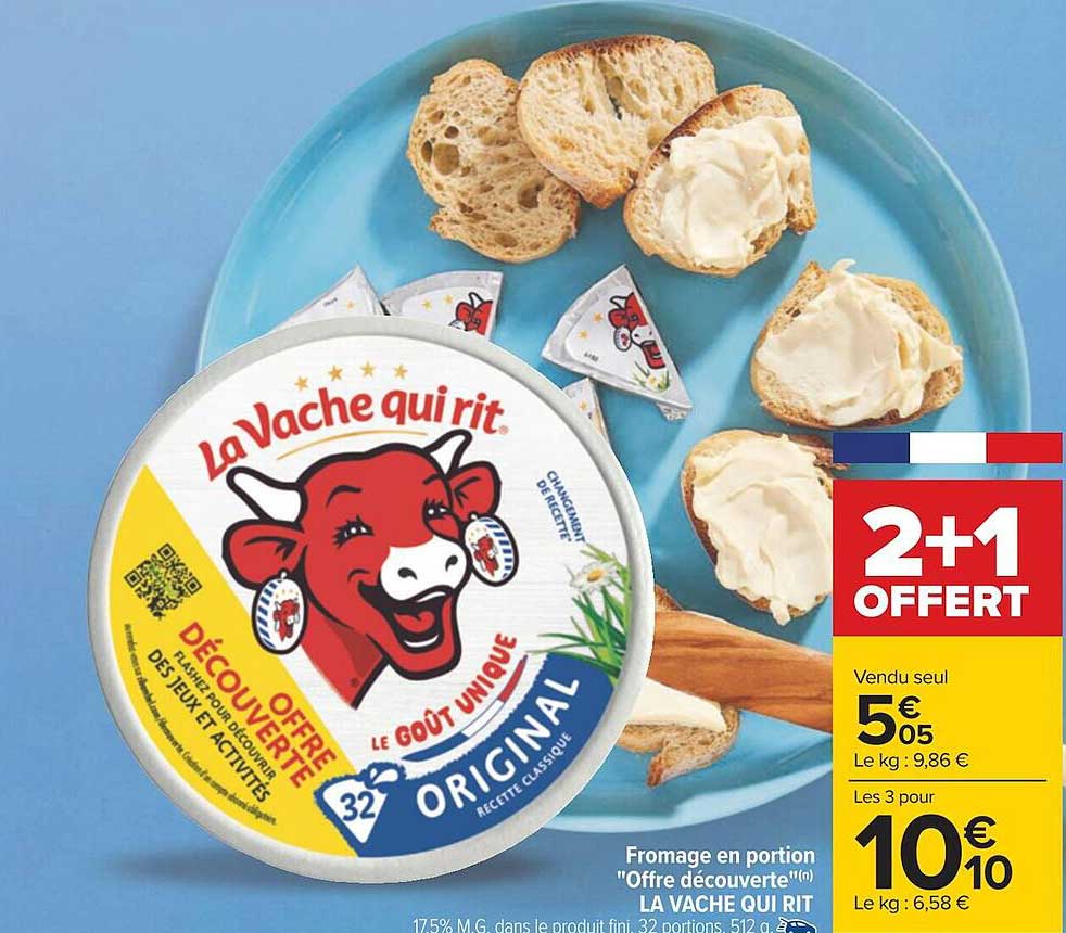 fromage en portion "offre découverte" la vache qui rit