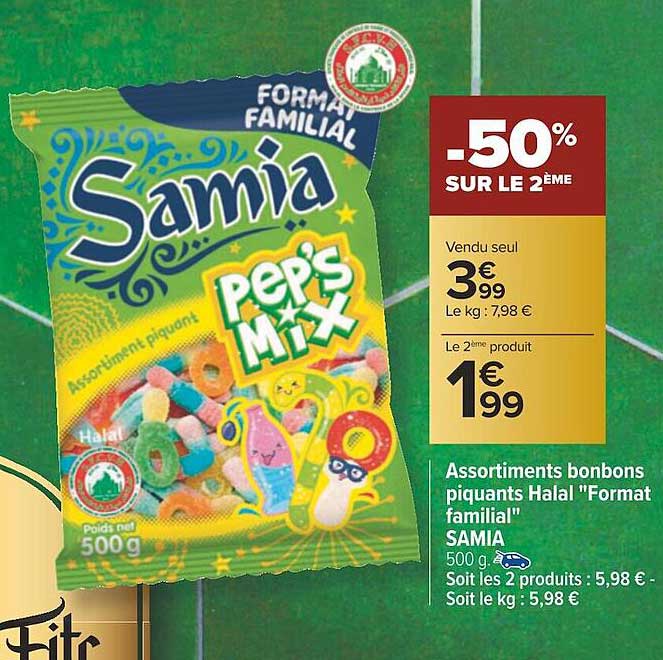 Assortiments Bonbons Piquants Halal "format Familial" Samia