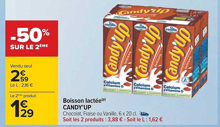 boisson lactée candy'up