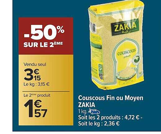 Couscous Fin Ou Moyen Zakia
