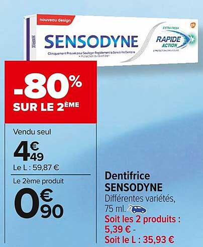 Dentifrice Sensodyne