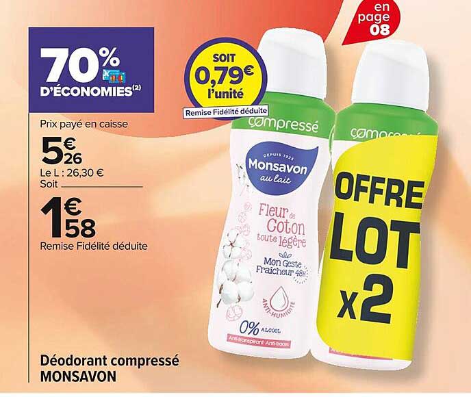 Déodorant Compressé Monsavon