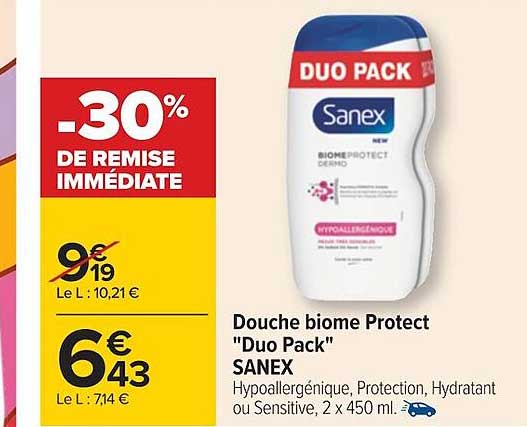 douche biome protect "duo pack" sanex