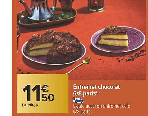 entremet chocolat 6-8 parts