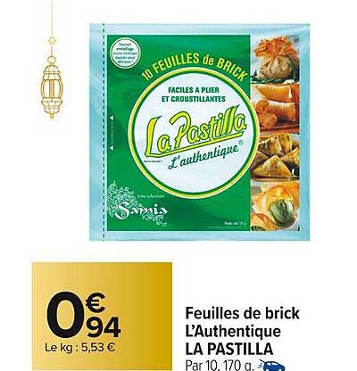 feuilles de brick l'authentique la pastilla