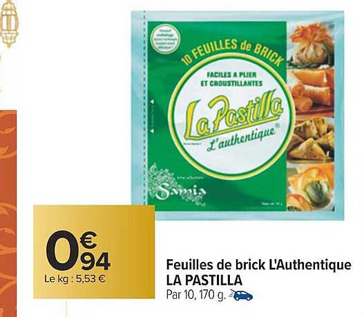 feuilles de brick l'authentique la pastilla