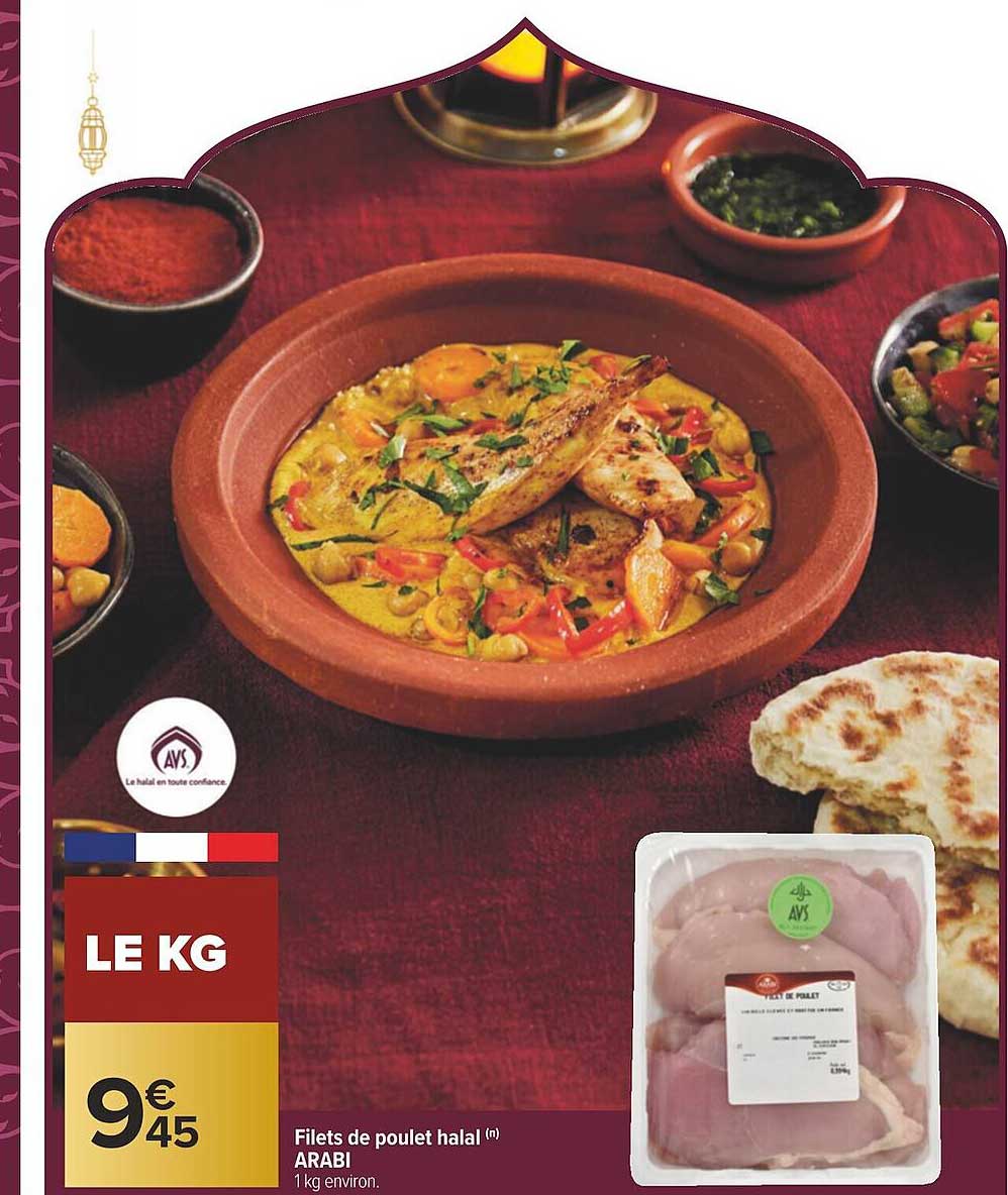 filets de poulet halal arabi