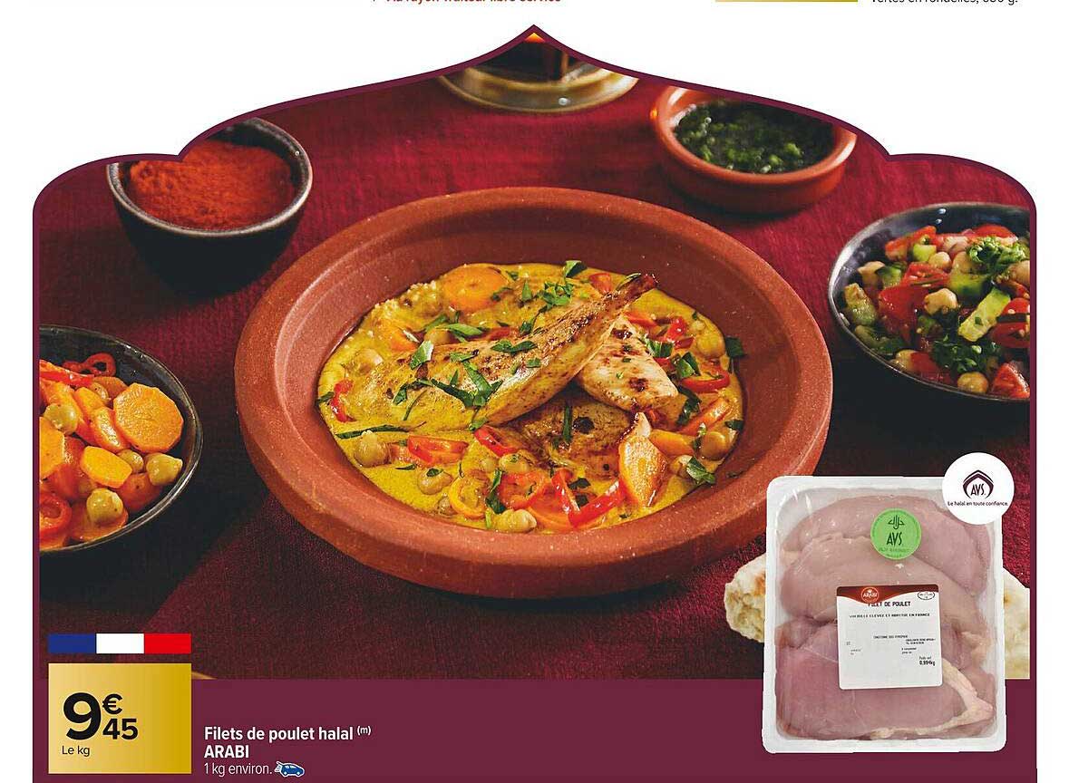 filets de poulet halal arabi