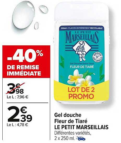 gel douche fleur de tiaré le petit marseillais