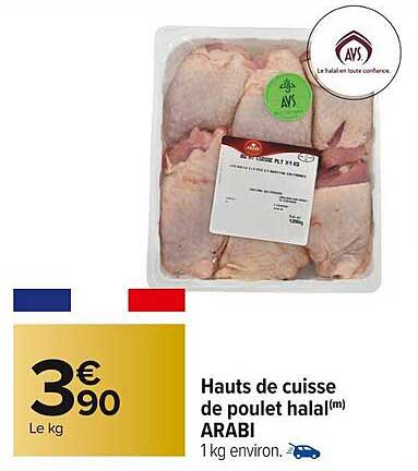 hauts de cuisse de poulet halal arabi