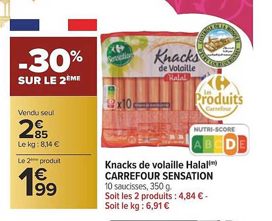 Knacks De Volaille Halal Carrefour Sensation