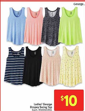 ladies' george drapey swing top