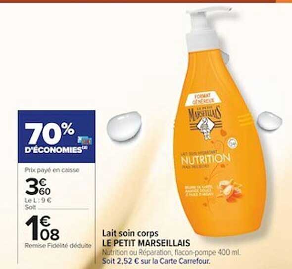 Lait Soin Corps Le Petit Marseillais