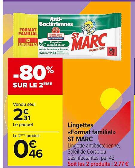 lingettes «format familial» st marc