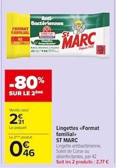 lingettes «format familial» st marc