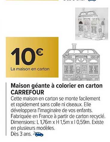 Maison Géante à Colorier En Carton Carrefour