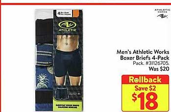 men's athletic works boxer briefs 4-pack