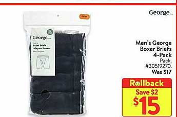 men's george boxer briefs 4-pack